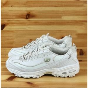 Skechers D'lites Sport Women size 9 White Athletic Sneakers 11420 2009